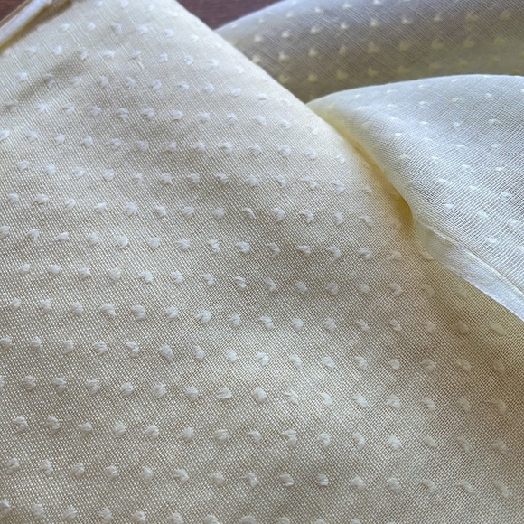 Vintage yellow organdy, dotted Swiss organdy, 36” wide, 2 yards - Picture 3 of 9